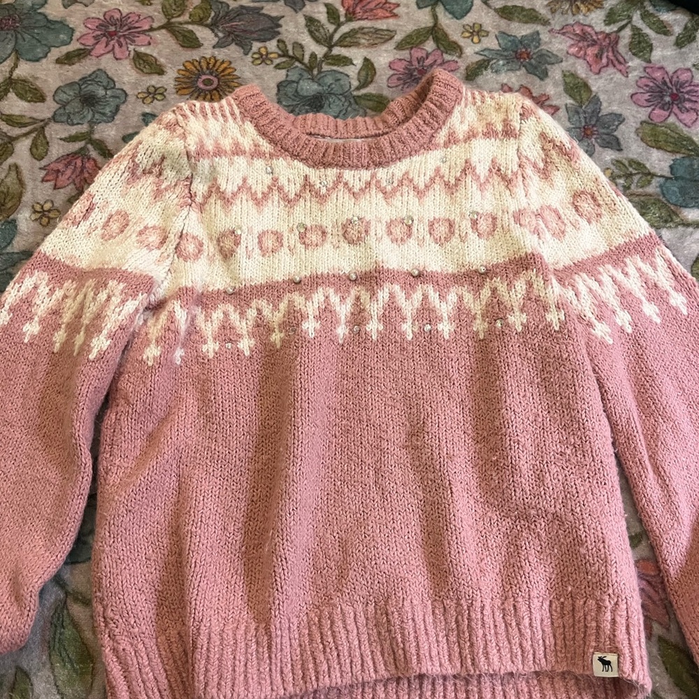 Abercrombie kids pink sweater